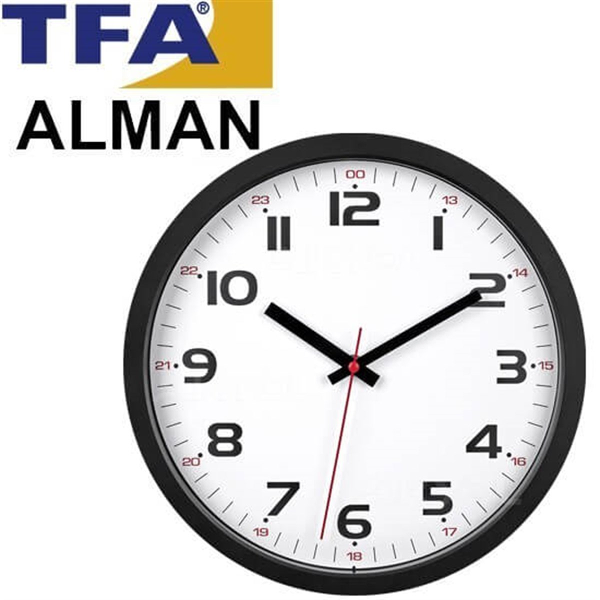 .TFA 60.3050.01 Sessiz Analog Duvar Saati TÜM ÖLÇÜM CİHAZLARIOLCUMCİHAZFİYAT zoofarm
