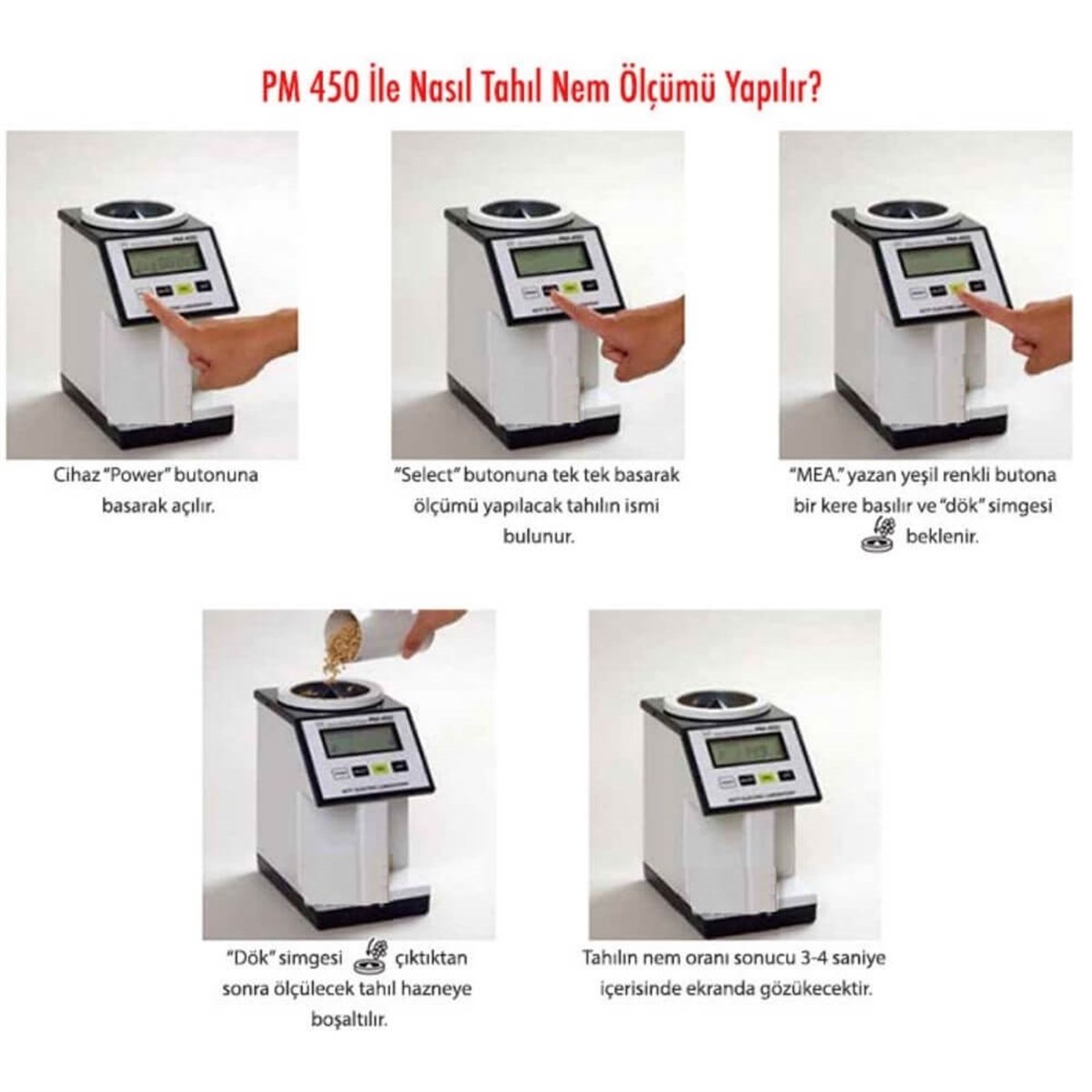 .PM 450 Tahıl Nem Ölçüm Cihazı TÜM ÖLÇÜM CİHAZLARILOYKA zoofarm