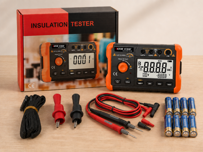 Victor VC60B+ İzolasyon Direnci Test Cihazı 5GΩ | 1000V Megaohmmetre Elektrik Ölçüm Cihazlarıbrand> zoofarm