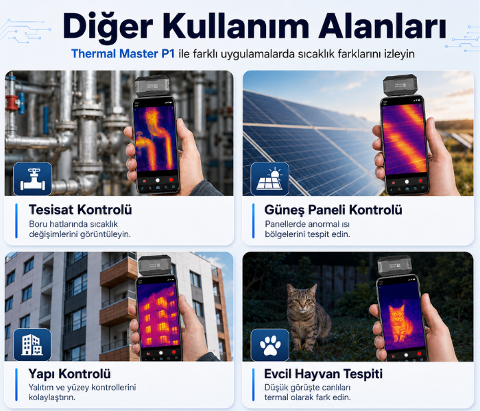Thermal Master P1 iOS ve Android Uyumlu Mobil Termal Kamera Termal Kamerabrand> zoofarm