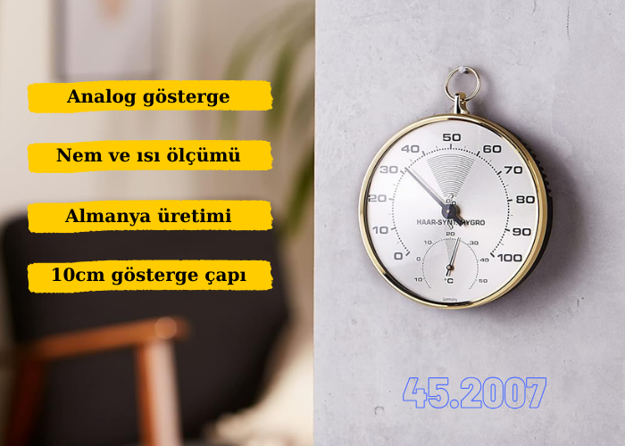 TFA 45.2007 Analog Sıcaklık ve Nem Ölçer ENJEKTÖRbrand> zoofarm