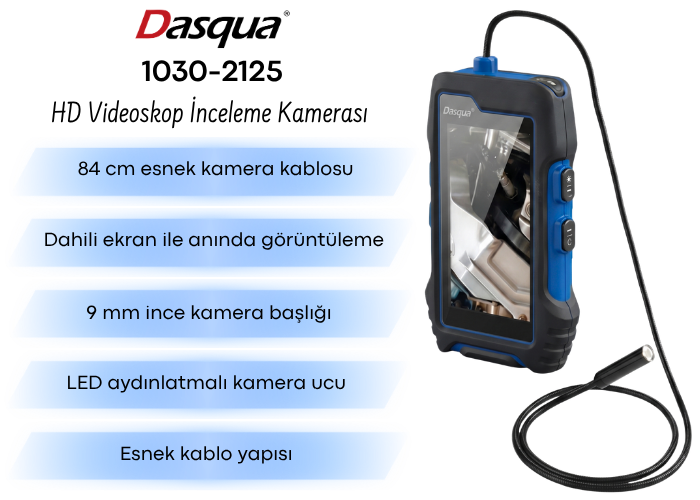 Dasqua 1030-2125 Boroskop | HD Videoskop İnceleme Kamerası Boroskop Görüntüleme Cihazlarıbrand> zoofarm
