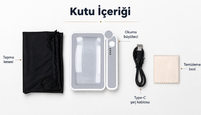 LYK 10LED Güçlü Işıklı Okuma Büyüteci 4X | Şarj Edilebilir Lup Büyüteçbrand> zoofarm
