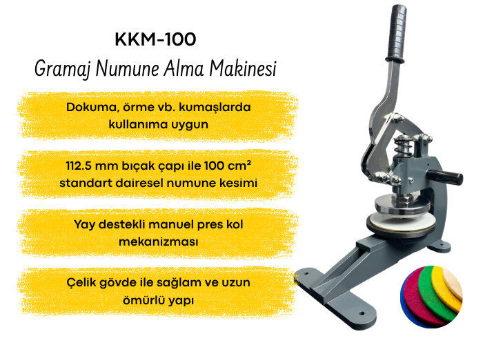 KKM-100 Gramaj Numune Alma Makinesi | Dokuma, Örme vb. Kumaşlar 0.01 Gram Terazilerbrand> zoofarm