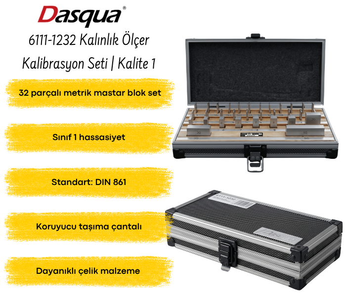 Dasqua 6111-1232 Kalınlık Ölçer Kalibrasyon Seti | Kalite 1 0-25mm Mikrometrelerbrand> zoofarm
