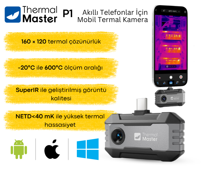 Thermal Master P1 iOS ve Android Uyumlu Mobil Termal Kamera Termal Kamerabrand> zoofarm