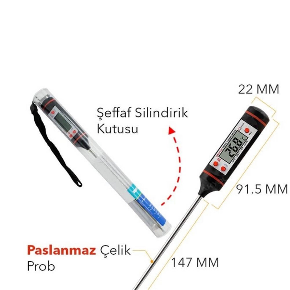 .Loyka 9263 +Plus Problu Gıda Termometresi TÜM ÖLÇÜM CİHAZLARIOLCUMCİHAZFİYAT zoofarm