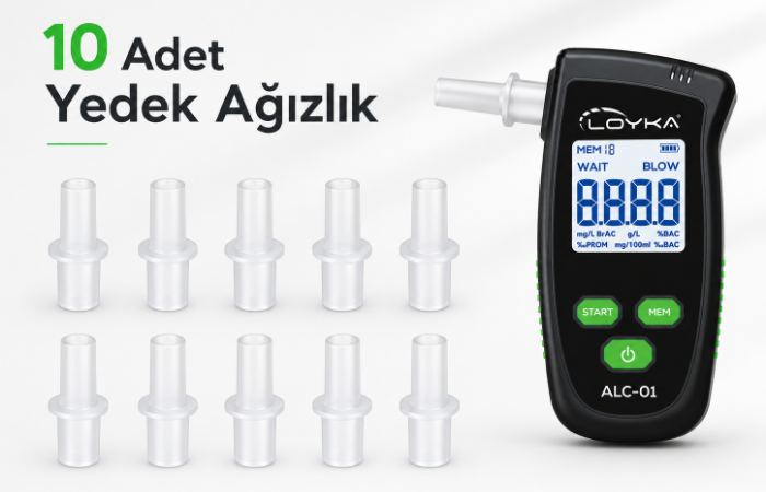 10 Adet Yedek Ağızlık Alkolmetre İçin | ALC-01 Cihazına Uyumlu Alkolmetrebrand> zoofarm