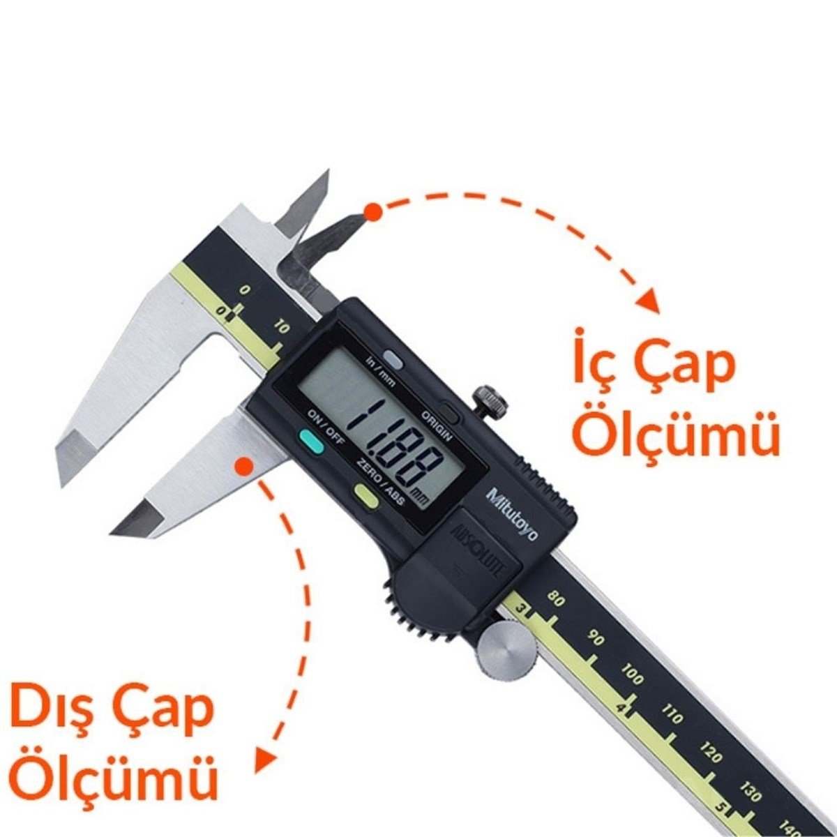 .Mitutoyo Dijital Kumpas 500-182-30 TÜM ÖLÇÜM CİHAZLARIOLCUMCİHAZFİYAT zoofarm