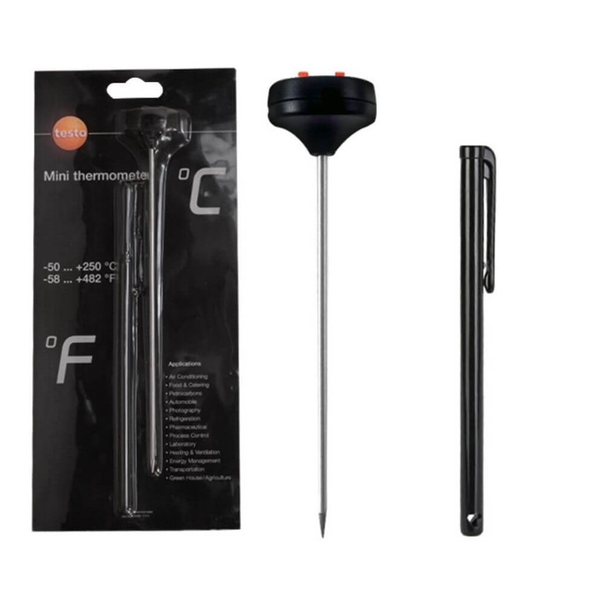 .Testo Üstten Göstermeli Mini Termometre 20.5cm Prob TÜM ÖLÇÜM CİHAZLARITESTO zoofarm
