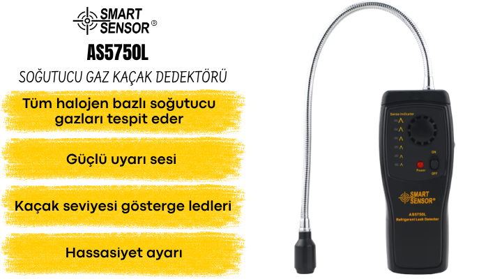 Smart Sensor AS5750L Soğutucu Gaz Kaçağı Tespit Cihazı Soğutucu Gaz Dedektörleribrand> zoofarm