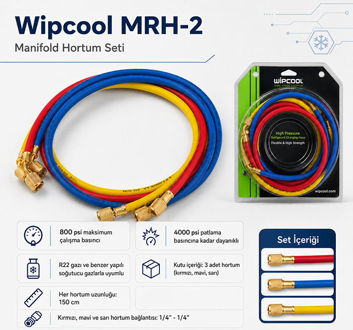 MRH-2 Manifold Hortum Seti | 4000 Psi | R22 | Sadece 1/4 Dijital Manifold Çeşitleribrand> zoofarm