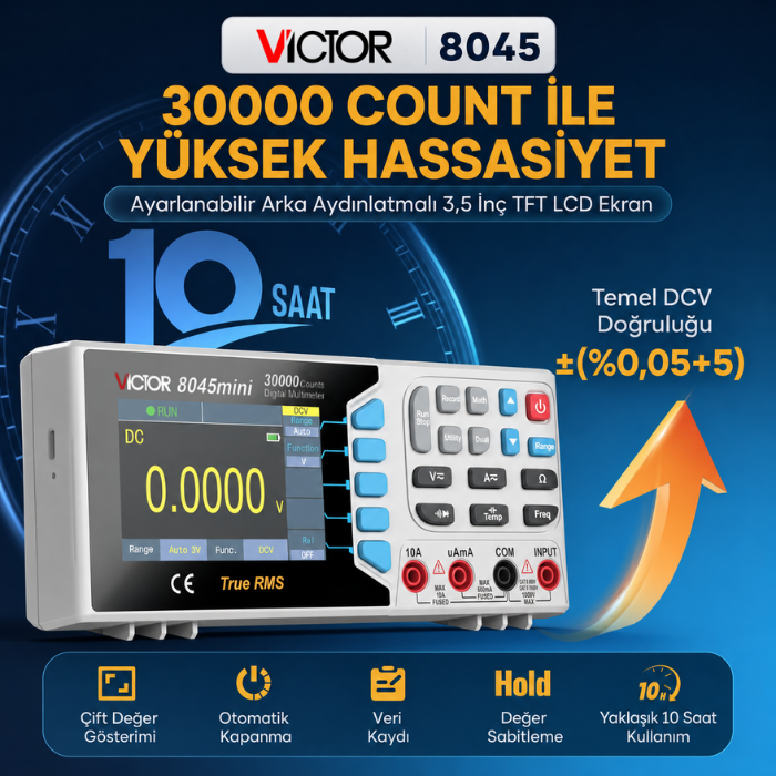 Victor 8045 Masaüstü Dijital Multimetre | 30000 Count | PC Bağlantılı Multimetrebrand> zoofarm