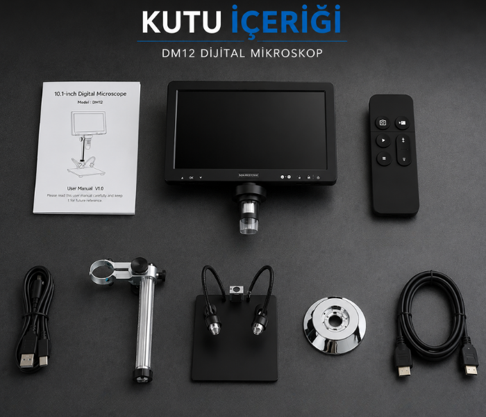 DM12A HDMI Bağlantılı Büyük Ekranlı Mikroskop | 1500X Mikroskopbrand> zoofarm