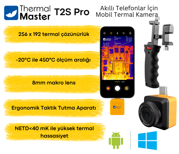 Thermal Master T2S Pro Mobil Termal Kamera | Android | Tutma Aparatlı Termal Kamerabrand> zoofarm