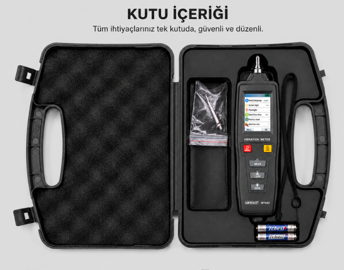 Wintact WT63C Renkli Ekranlı Vibrasyon Ölçüm Cihazı Titreşim Ölçüm Cihazlarıbrand> zoofarm