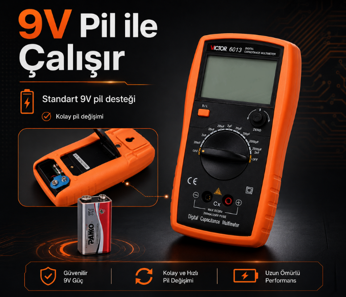 Victor 6013 Dijital Kapasitans Ölçer | 200pF-20000µF Elektrik Ölçüm Cihazlarıbrand> zoofarm