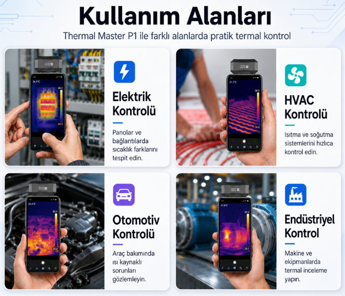 Thermal Master P1 iOS ve Android Uyumlu Mobil Termal Kamera Termal Kamerabrand> zoofarm