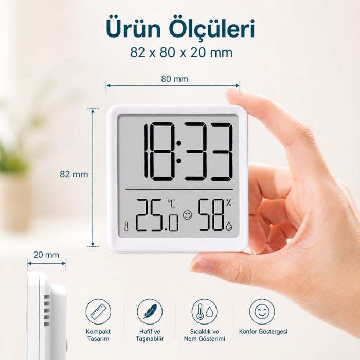 LYK CLK Saat Sıcaklık ve Nem Ölçer Sıcaklık ve Nem Ölçerlerbrand> zoofarm