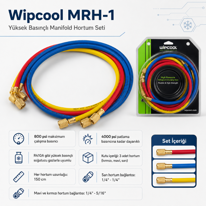 MRH-1 Manifold Hortum Seti | 4000 Psi | R410A | 1/4 ve 5/16 Dijital Manifold Çeşitleribrand> zoofarm