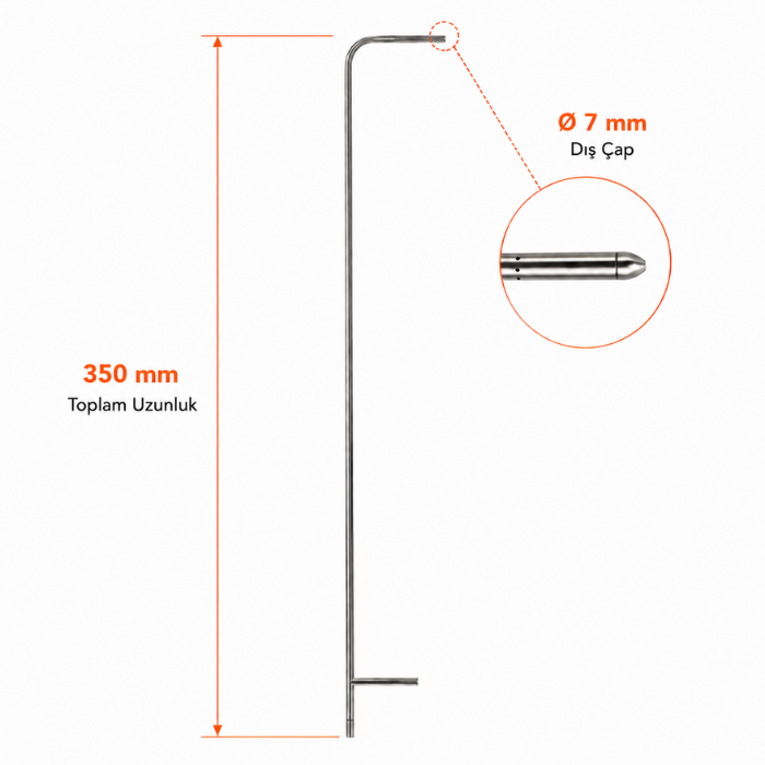Testo 0635 2145 Pitot Tüpü | 350 mm Uzunluk | Ø 7 mm Manometrebrand> zoofarm