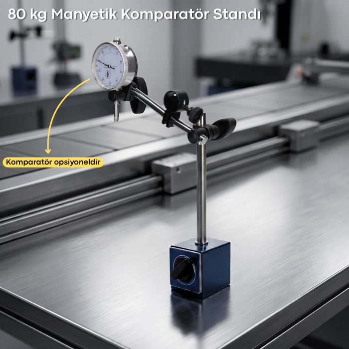 Dasqua 7122-0005 Manyetik Komparatör Standı 80 kg Kumpas | Mikrometre | Komparatörbrand> zoofarm