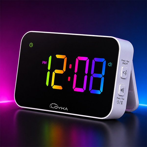 Loyka NEO RGB Renkli LED Dijital Saat | Şarjlı Işıklı Saatlerbrand> zoofarm