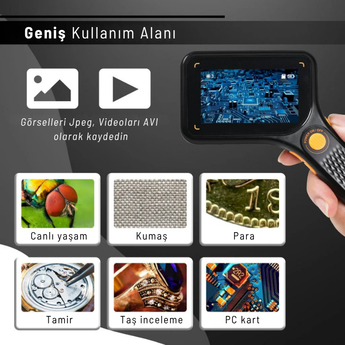 MG380 Dijital Ekranlı El Mikroskobu 500X | Otomatik Odaklamalı Büyüteçler ve Mikroskoplarbrand> zoofarm