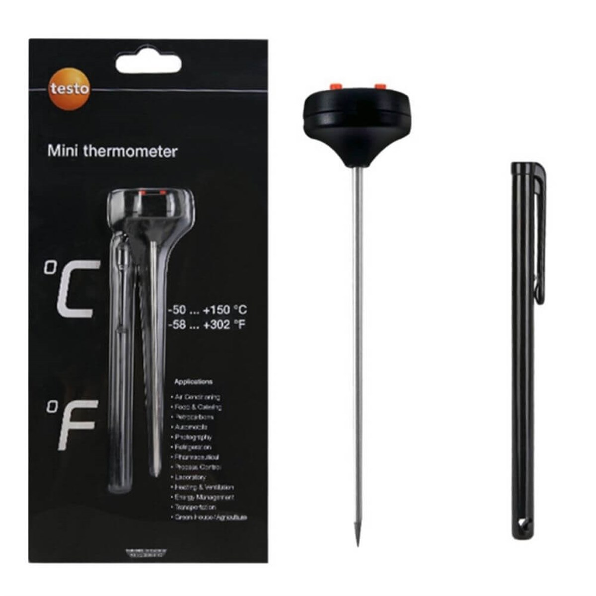 .Testo Üstten Göstermeli Mini Termometre 12.5cm Prob TÜM ÖLÇÜM CİHAZLARIOLCUMCİHAZFİYAT zoofarm