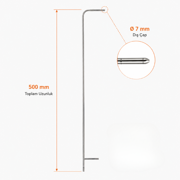 Testo 0635 2045 Pitot Tüpü | 500 mm Uzunluk | Ø 7 mm Manometrebrand> zoofarm