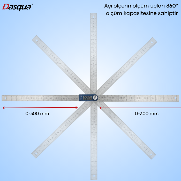 Dasqua 1022-0300 Dijital Açı Ölçer 30CM Açı Ölçerlerbrand> zoofarm