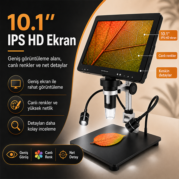 DM12A HDMI Bağlantılı Büyük Ekranlı Mikroskop | 1500X Mikroskopbrand> zoofarm