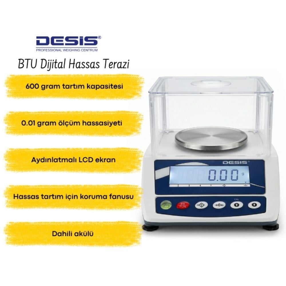 Desis BTU Dijital Hassas Terazi 600GR | 0.01GR Hassas Terazi Çeşitleribrand> zoofarm