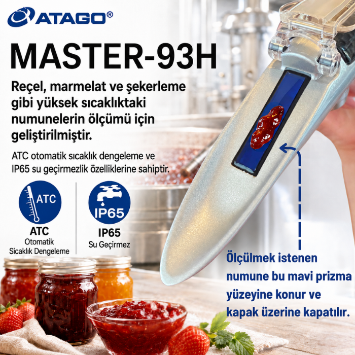 Atago 2374 Master-93H El Tipi Refraktometre | 45-93 Brix Refraktometrebrand> zoofarm
