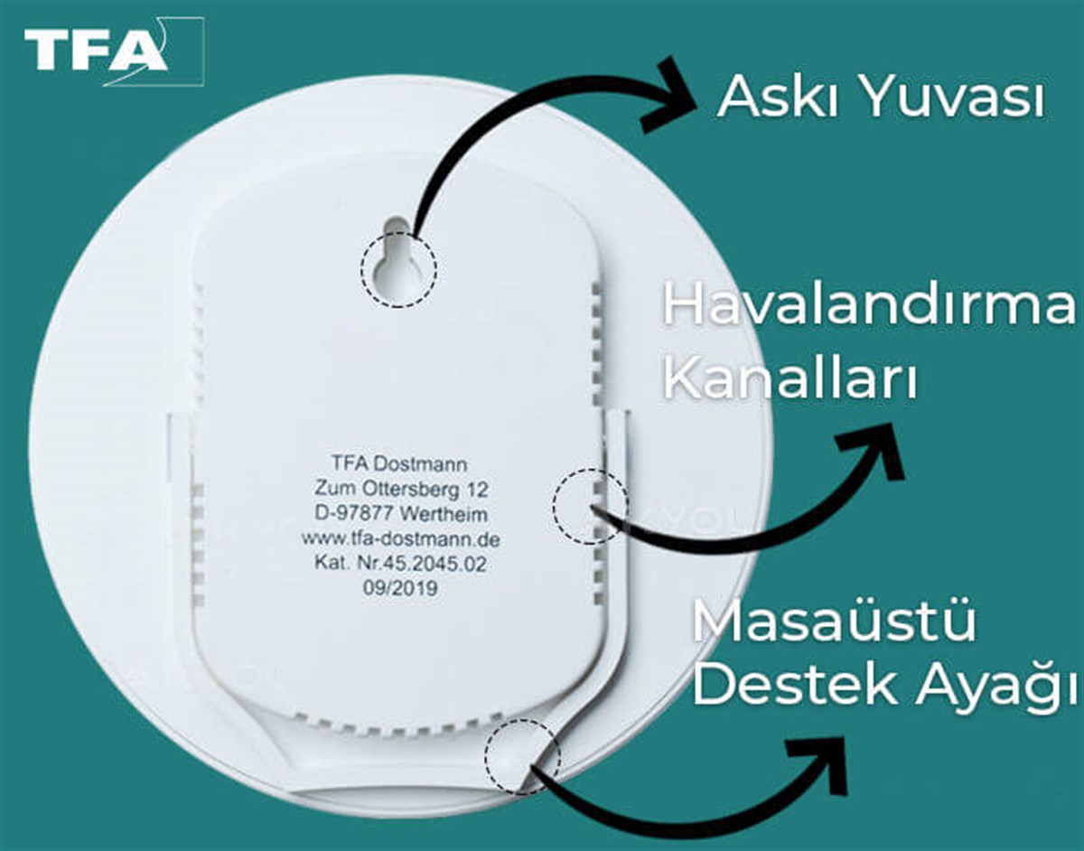 .TFA 45.2045.02 Geniş Göstergeli Analog Sıcaklık Nem Ölçer TÜM ÖLÇÜM CİHAZLARIOLCUMCİHAZFİYAT zoofarm