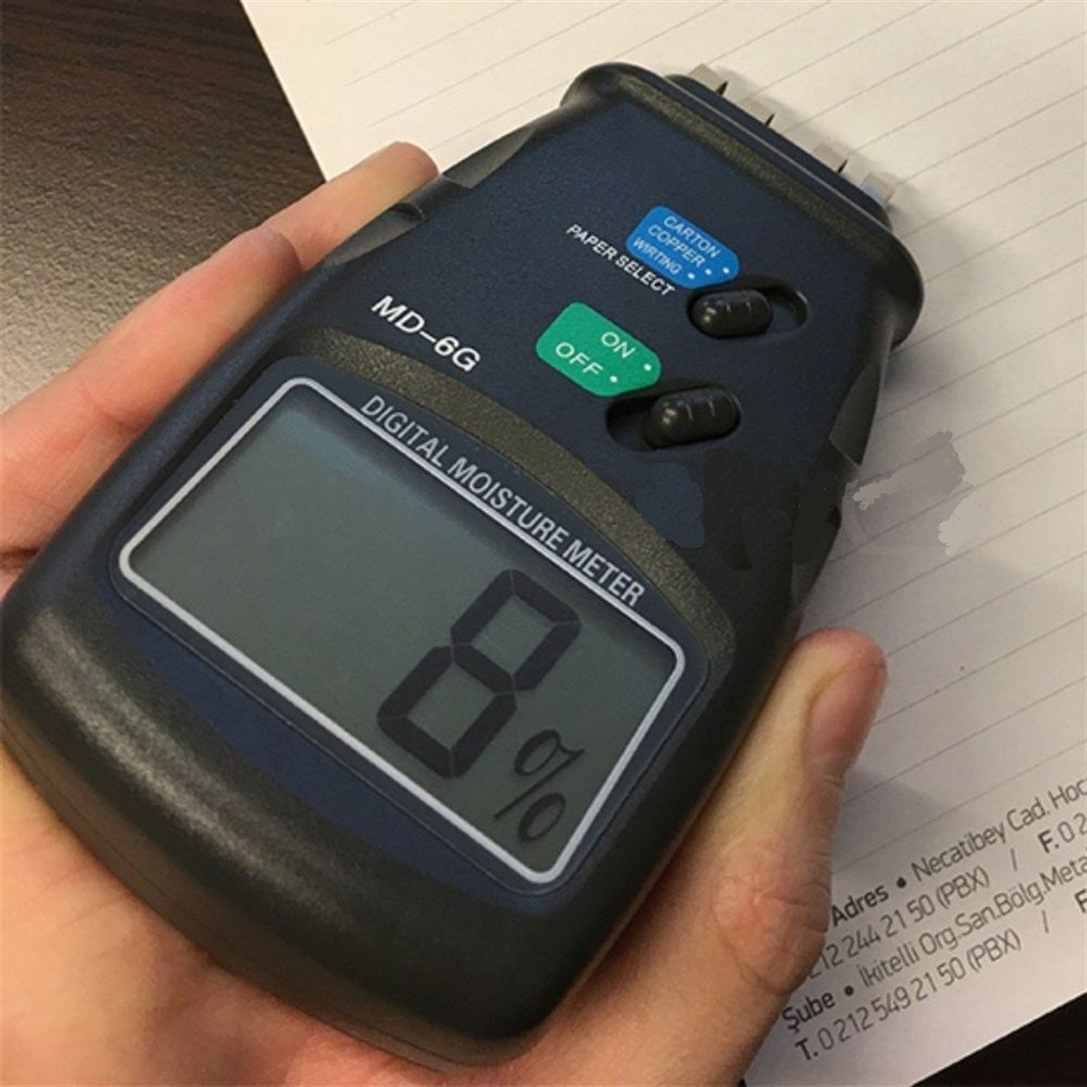 .MD-6G Kağıt Nem Ölçüm Cihazı TÜM ÖLÇÜM CİHAZLARIOLCUMCİHAZFİYAT zoofarm
