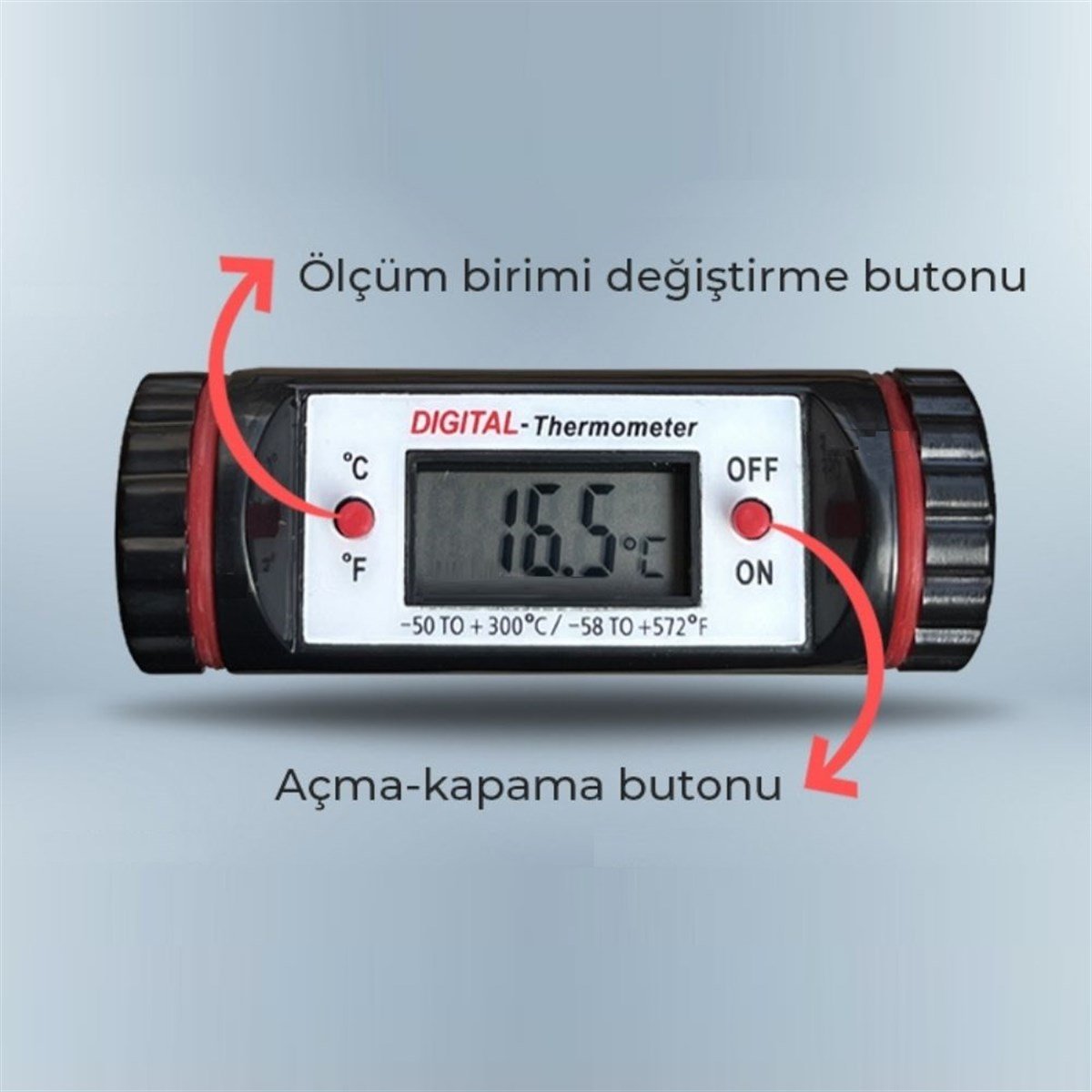 .Loyka T5001 Uzun Problu Çubuk Termometre 50 cm ENJEKTÖRbrand> zoofarm