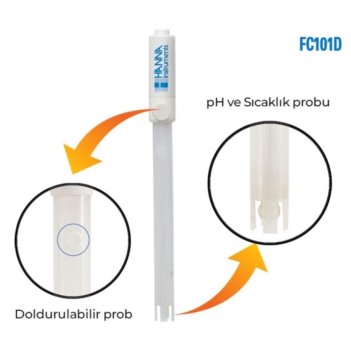 .Hanna HI99162 Hassas Süt pH Test Cihazı INJECTORSbrand> zoofarm