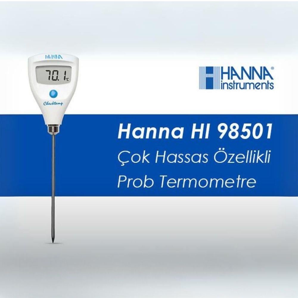 .Hanna HI98501 Çok Hassas Problu Termometre 0.2ºC TERMOMETRE ÇEŞİTLERİ VE EKİPMANLARIHANNA zoofarm