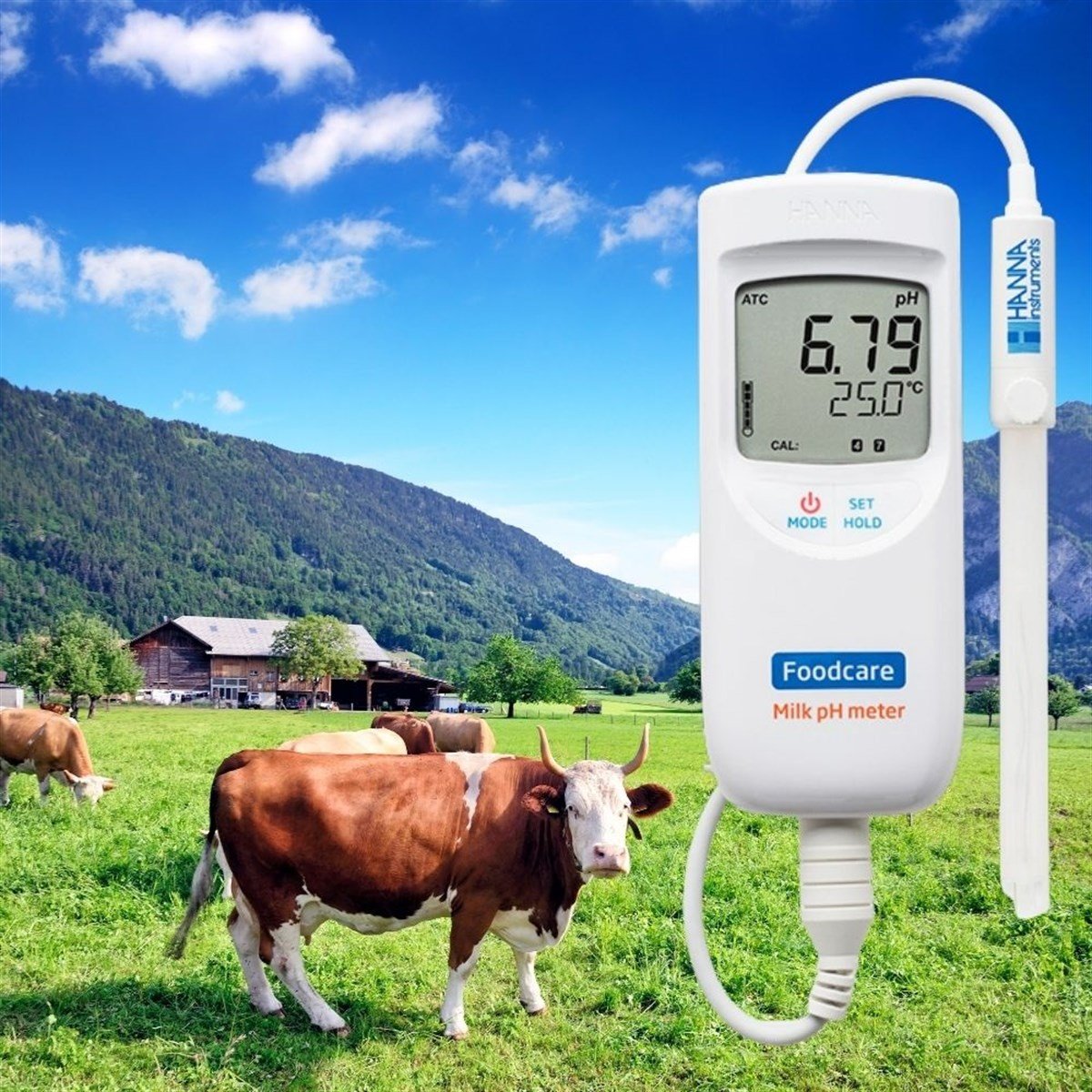 .Hanna HI99162 Hassas Süt pH Test Cihazı PH, İLETKENLİK, TUZLULUK ÖLÇERHANNA zoofarm