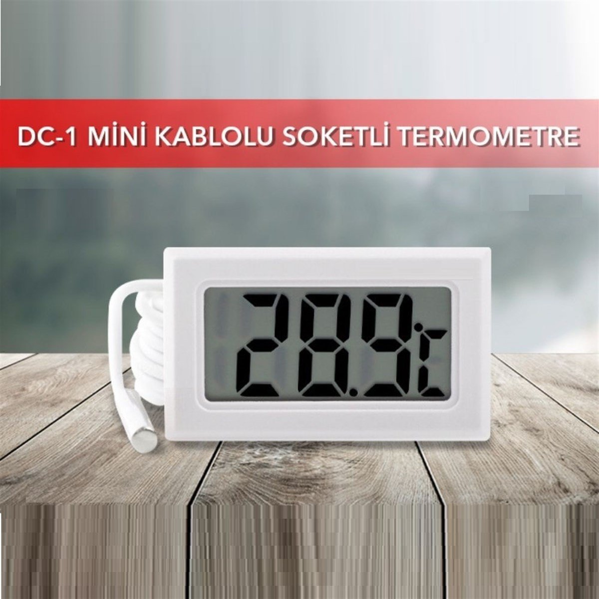 .DC-1 Beyaz Pano Tipi Soketli Termometre (5' li Paket) TERMOMETRE ÇEŞİTLERİ VE EKİPMANLARILOYKA zoofarm