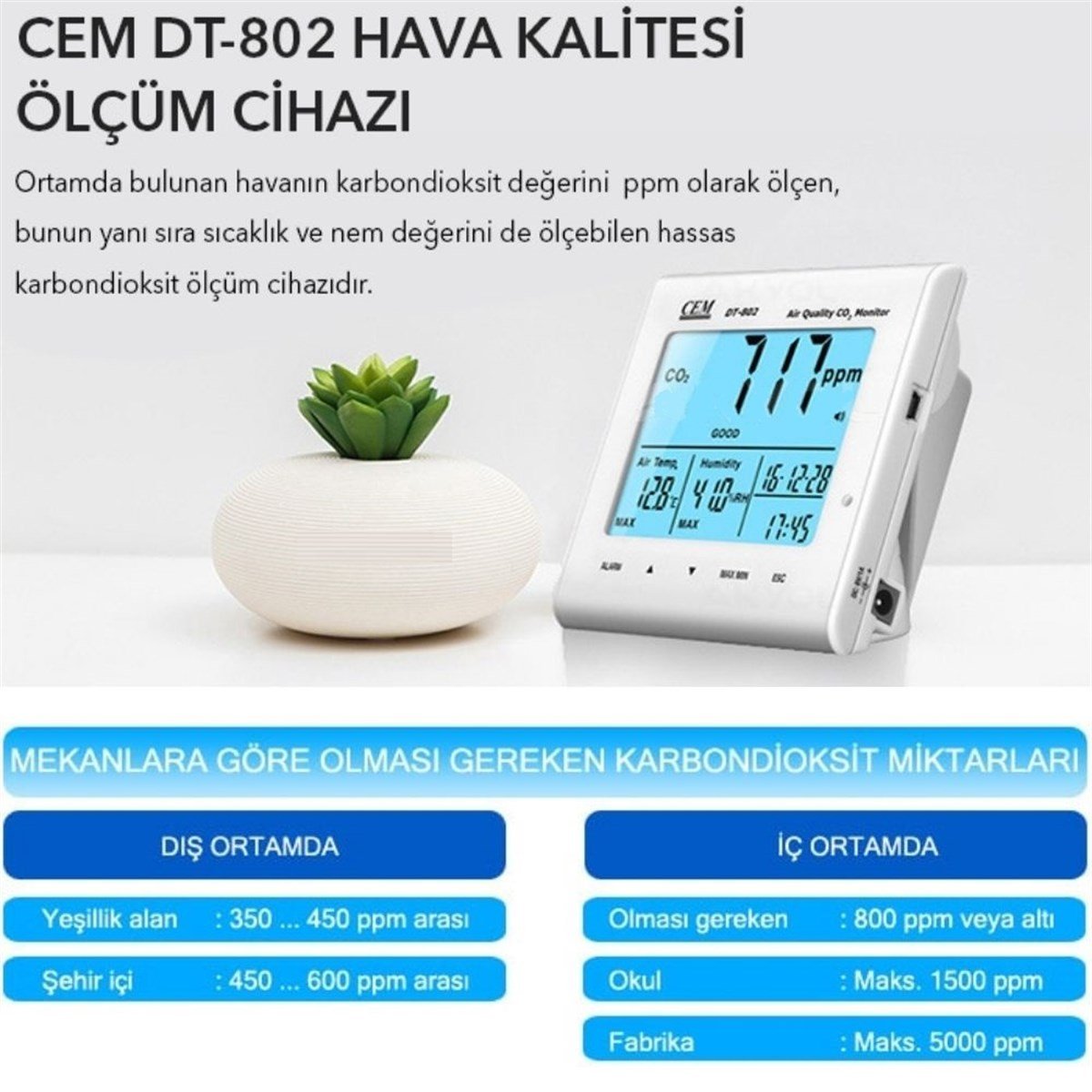 Cem DT-802 Hava Kalitesi Ölçüm Cihazı | Karbondioksit Ölçer | zoofarm.com.trCem DT-802 Hava Kalitesi Ölçüm Cihazı | Karbondioksit Ölçer TÜM ÖLÇÜM CİHAZLARICem zoofarm