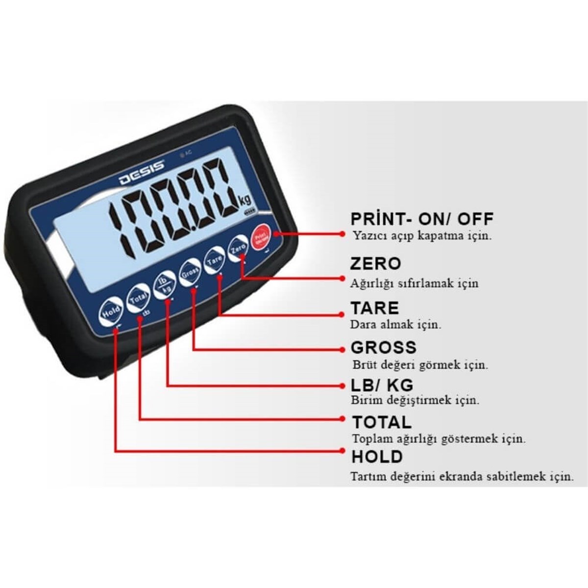 Desis B5 Elektronik Tartım Kantarı 600KG - 80x90CM | zoofarm.com.trDesis B5 Elektronik Tartım Kantarı 600KG - 80x90CM TÜM ÖLÇÜM CİHAZLARIDESİS zoofarm