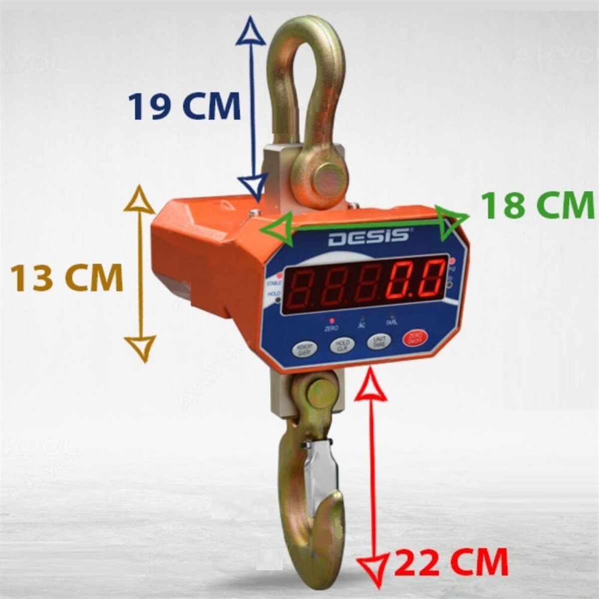 Desis OCS-A Dijital Vinç Baskülü - Hassasiyet:1 kg. Max: 3 ton. | zoofarm.com.trDesis OCS-A Dijital Vinç Baskülü - Hassasiyet:1 kg. Max: 3 ton. TÜM ÖLÇÜM CİHAZLARIDESİS zoofarm