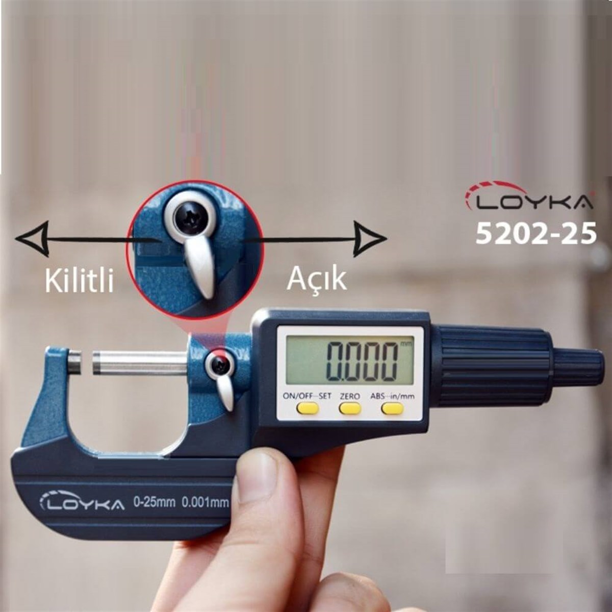 Loyka 5202-25 Dijital Hassas Mikrometre (0-25mm) | zoofarm.com.trLoyka 5202-25 Dijital Hassas Mikrometre (0-25mm) TÜM ÖLÇÜM CİHAZLARILOYKA zoofarm