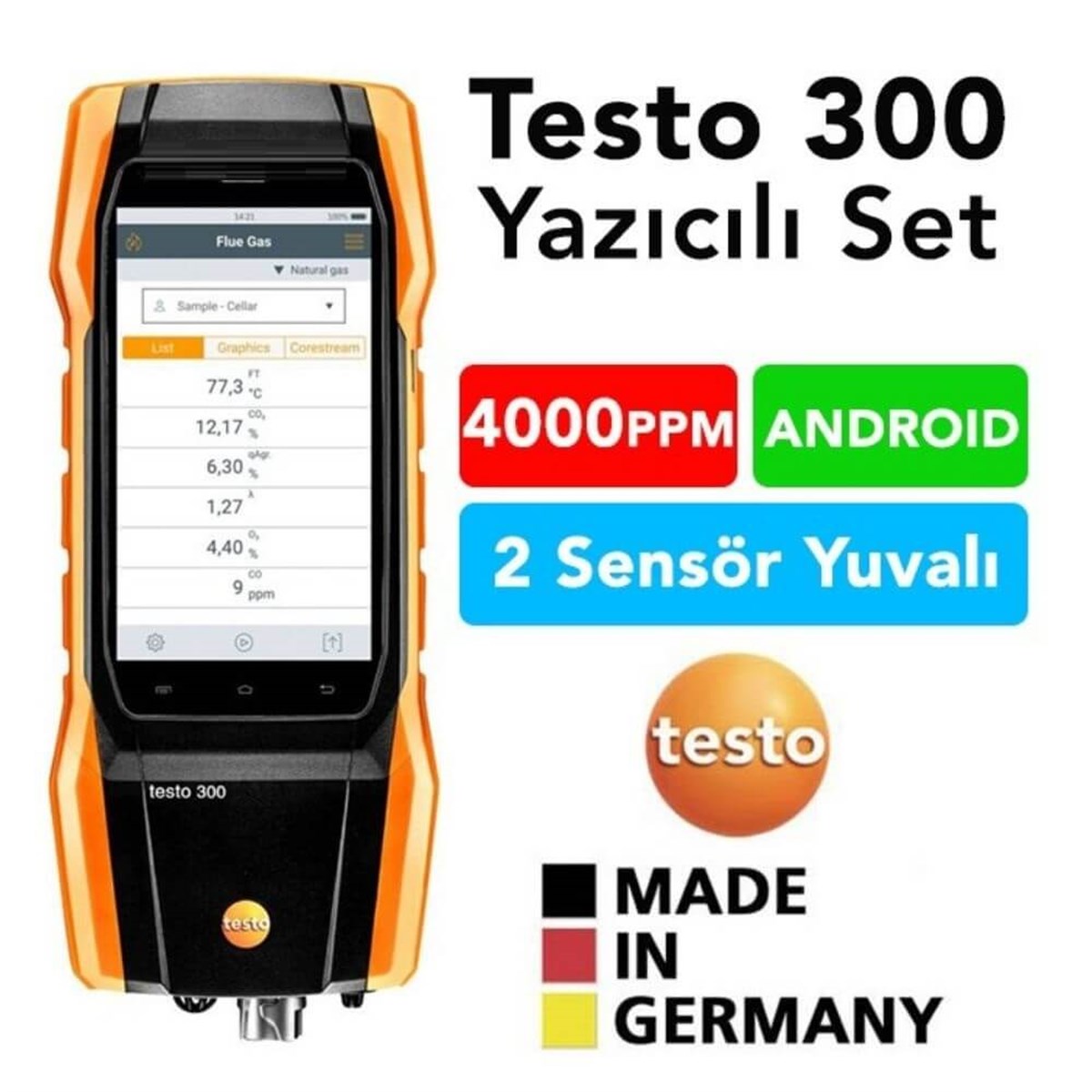 Testo 300 Baca Gaz Analiz Cihazı (Akıllı Dokunmatik Ekran) | zoofarm.com.trTesto 300 Baca Gaz Analiz Cihazı (Akıllı Dokunmatik Ekran) TÜM ÖLÇÜM CİHAZLARITESTO zoofarm