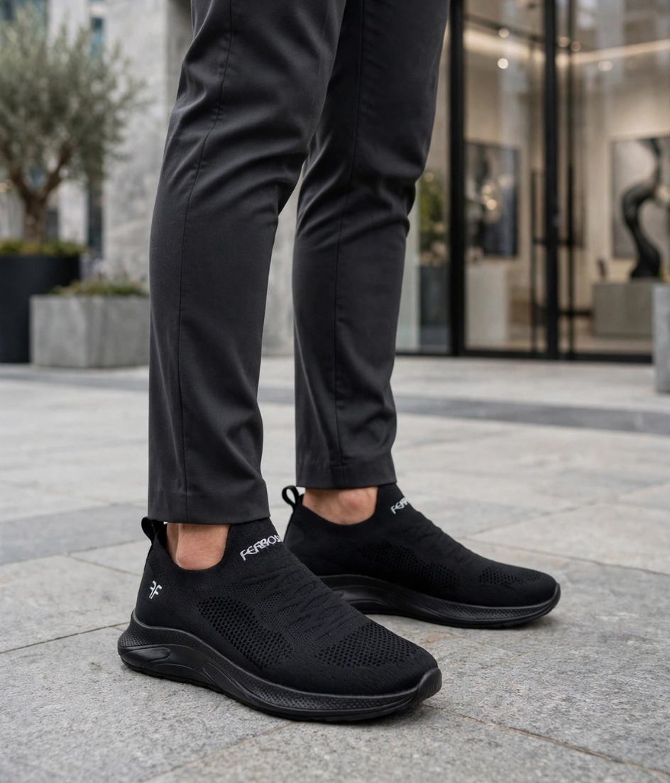 Effort Free Siyah Triko Erkek Spor Ayakkabı Sneaker