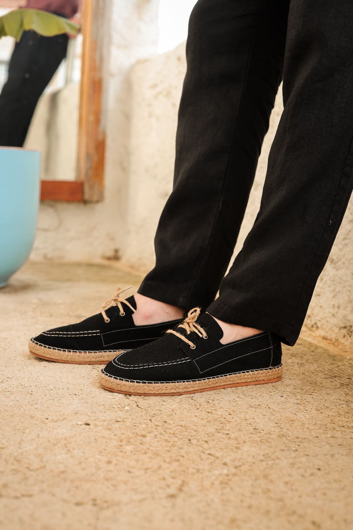 Espadril Siyah for Men Günlük Ayakkabı