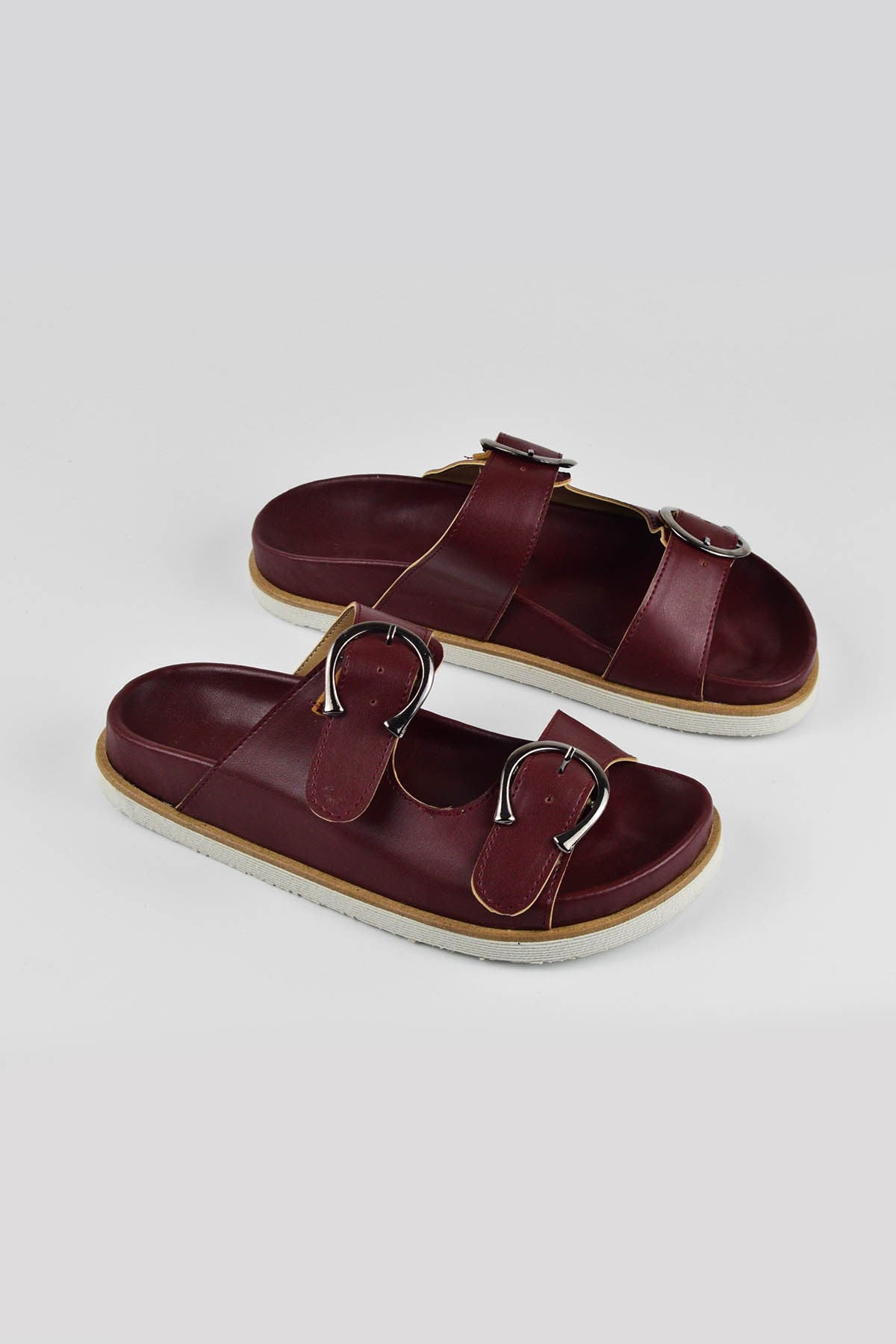 Gwenliza Siruz Bordo Nal Toka Unisex Rahat Taban Terlik