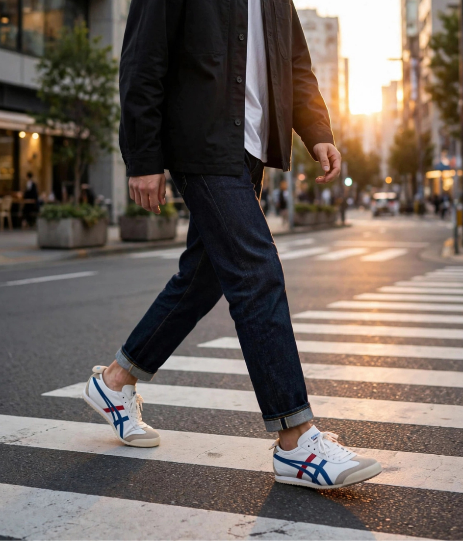Gwenliza Tyger Cilt Beyaz Mavi Kırmızı Erkek Sneaker